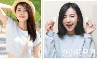 明星网红剪短发图片,明星网红引领潮流剪影